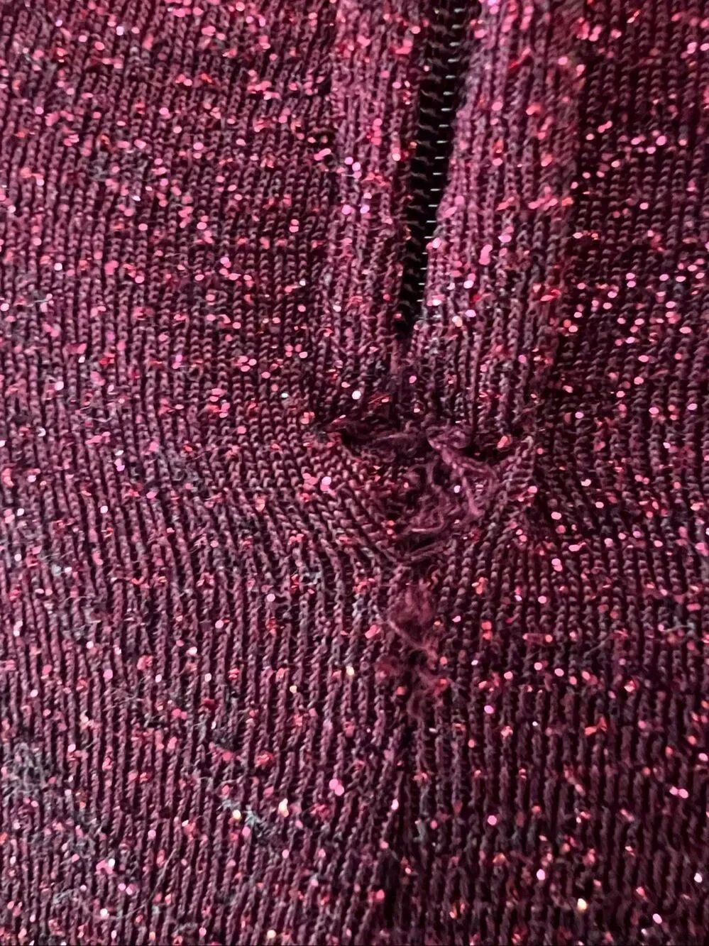 Windsor Burgundy Wine Keira Glitter Knit High Slit Formal Dress Size 1 / 2 - Picture 10 of 10